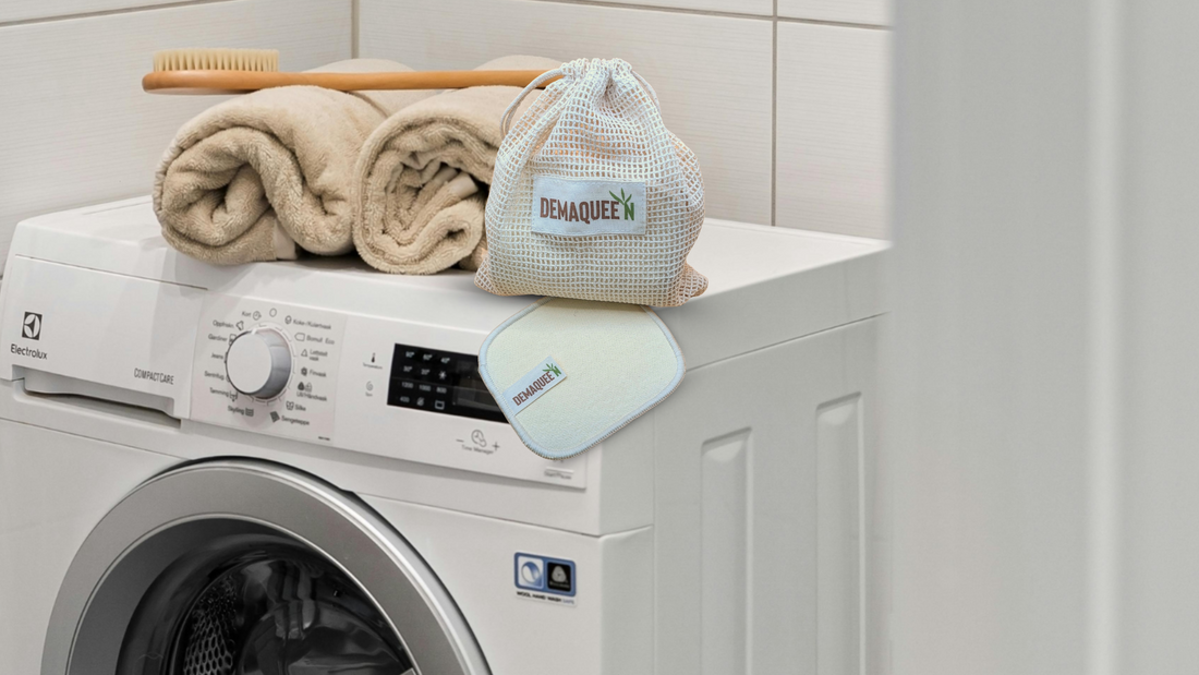Lot de pads démaquillants réutilisables Demaquee'N, solution zéro déchet pour une routine beauté éco-responsable