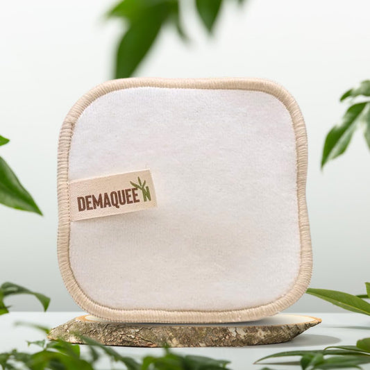 Coton démaquillant lavable blanc en bambou Velouté de Bambou Demaquee'N